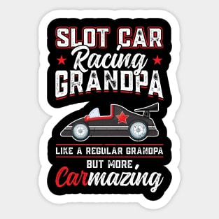 Slot Car Racing Grandpa Sticker